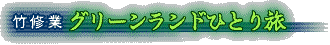 竹修業グリーンランドひとり旅